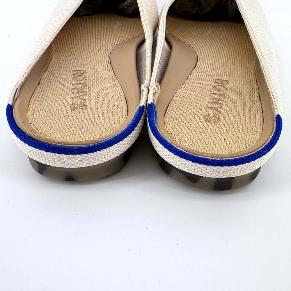 Rothy's The Point Mule Sz 9 Sandstone Cream Knit Pointed Toe Tortoise Sole Flat - Picture 5 of 9